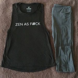 NWOT Graphic Yoga Tank